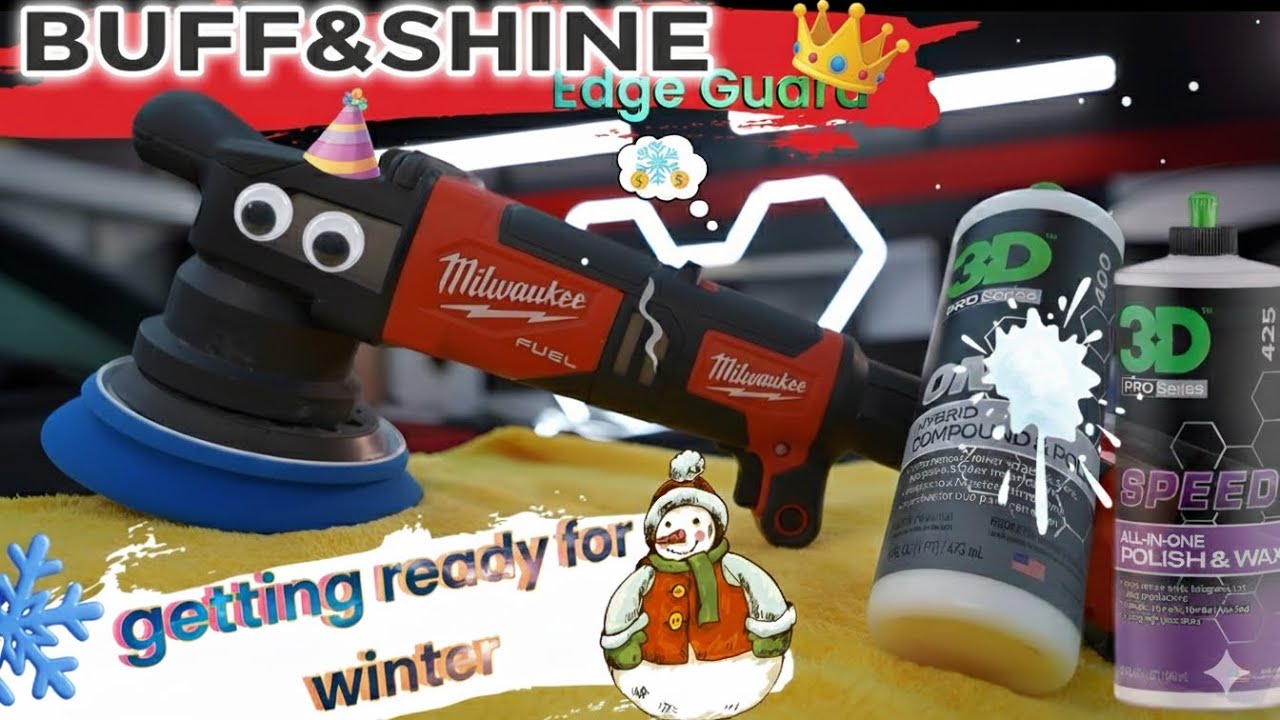 Полировка и защита лакокрасочного покрытия перед зимой 3D one /speed. ￼Buff&Shine Edge Guard pad ...