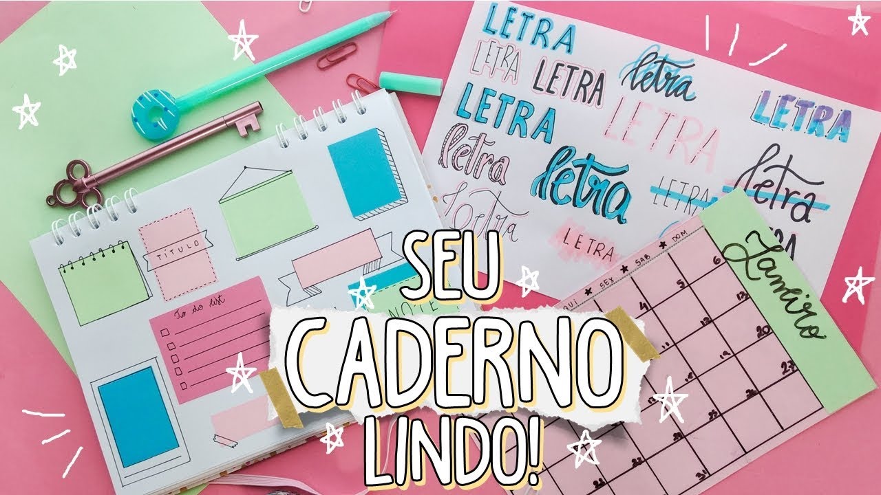 IDEIAS PARA DEIXAR O CADERNO LINDO E ORGANIZADO | TÍTULOS, BANNERS, PLANNER