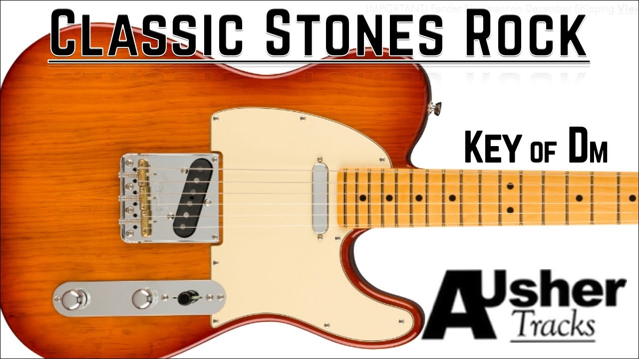 Classic Stones Rock in D minor | Guitar Backing Track