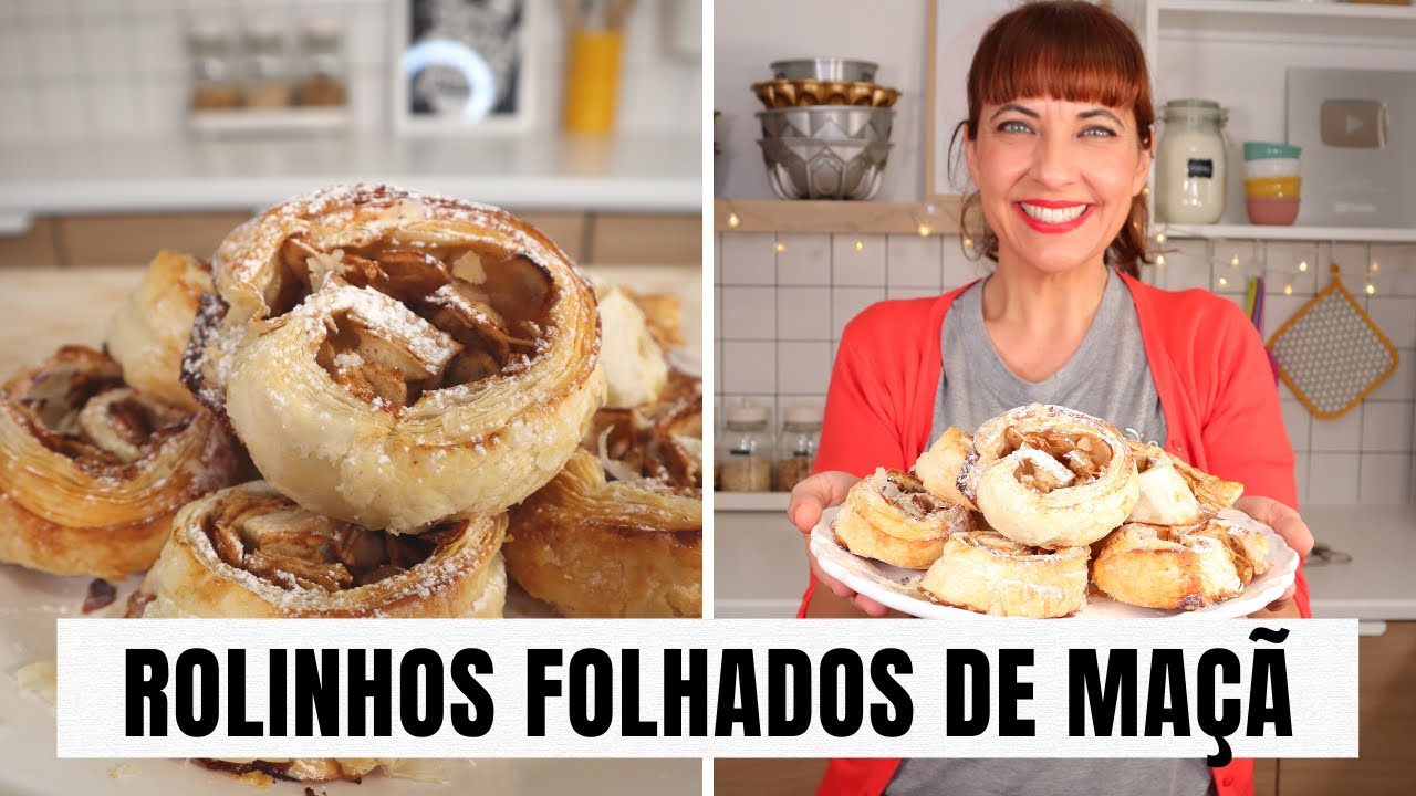 Rolinhos folhados de maçã- muito fáceis!