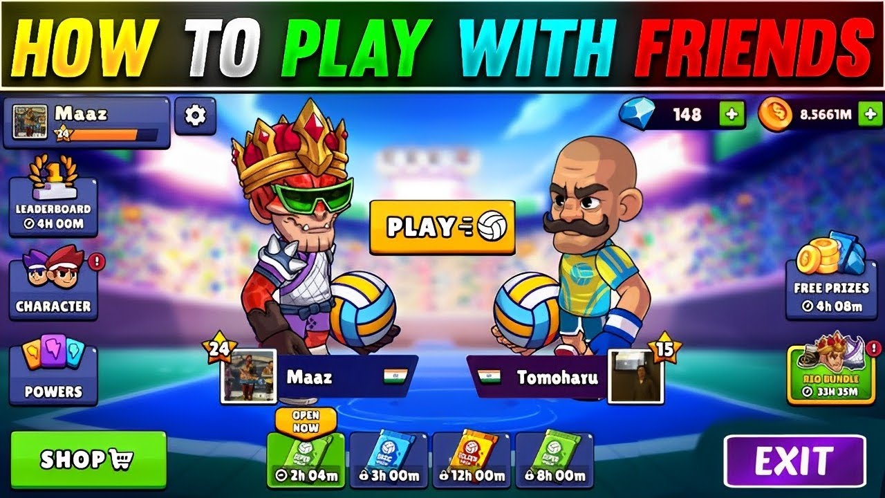 HOW TO PLAY WITH FRIENDS IN VOLLEYBALL ARENA || VOLLEYBALL ARENA ARKADAŞLA OYNAMA