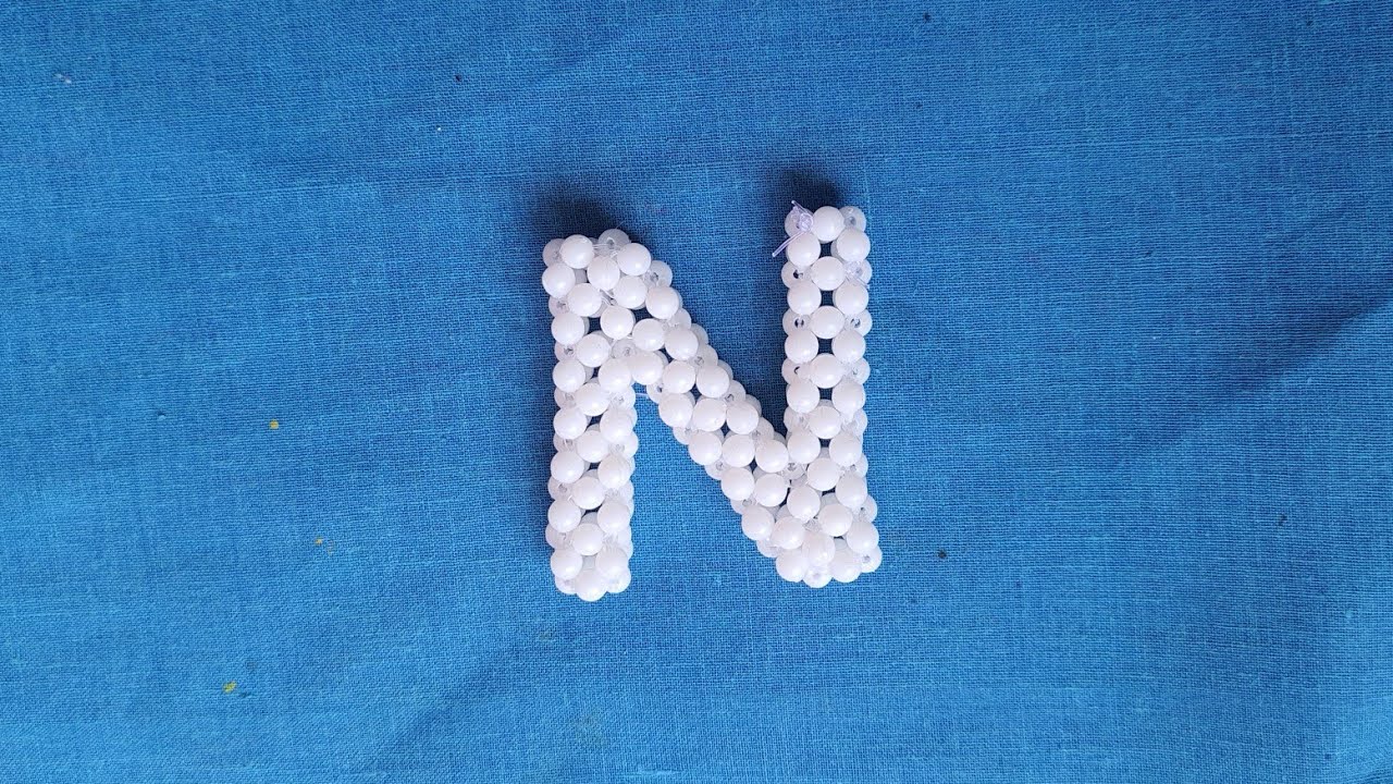 How to make Alphabet Letter 'N' Keychain | Letter 'N' making with beads | Beads Craft | Keychain