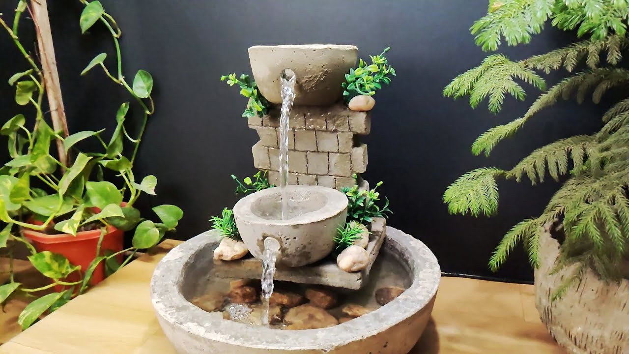 How to make amazing beautiful waterfall fountain water fountain