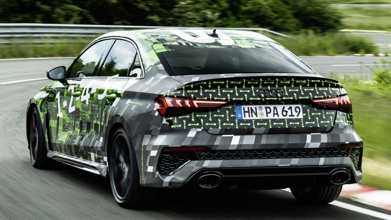 2022 New Audi RS3 8Y Sedan Prototype - Track Testing - Crazy Sound !