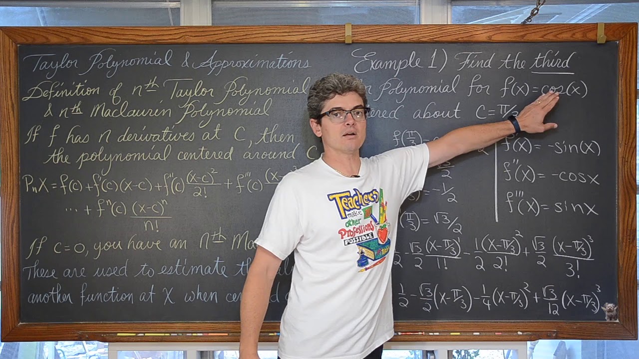 Taylor Polnomials Lagrange error or remainder (w/ Small Correction)