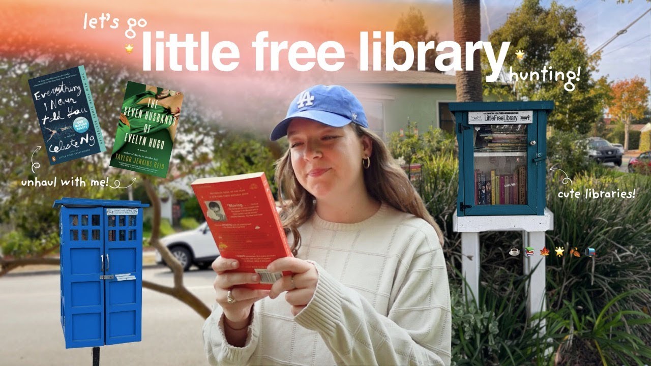 come LITTLE FREE LIBRARY HUNTING with me 📭🌟 let's unhaul some books!