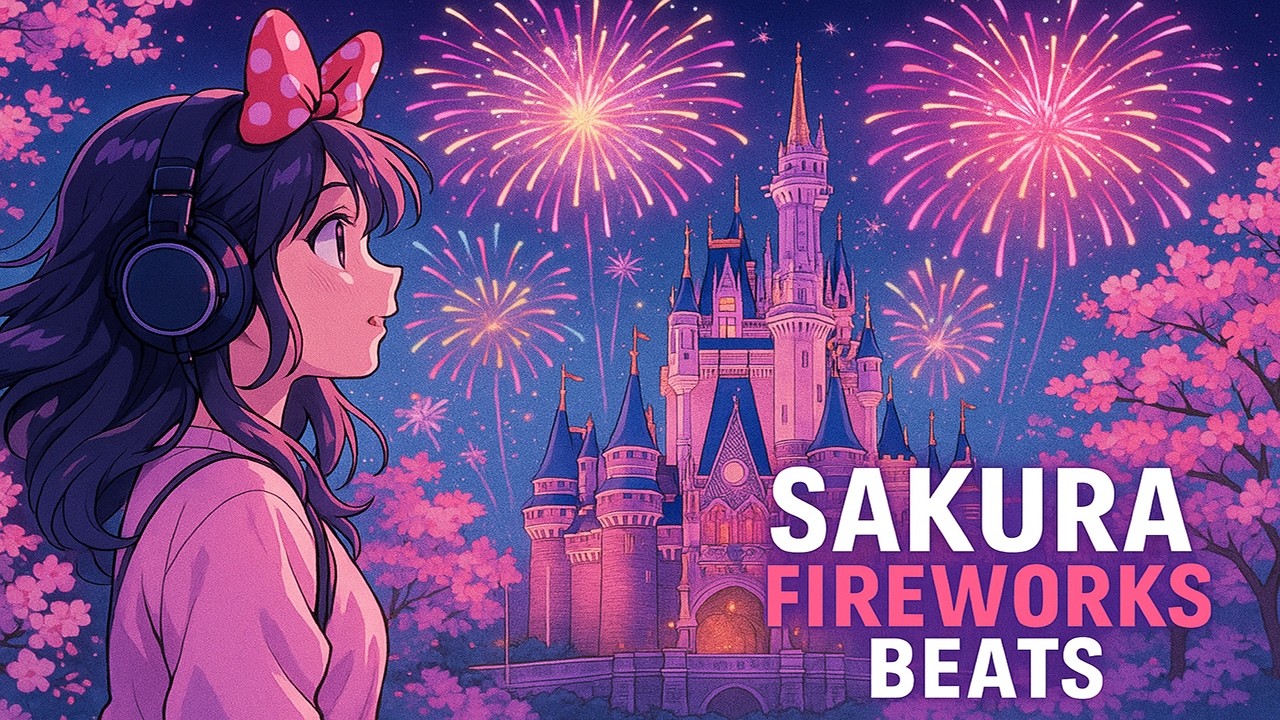 Sakura Fireworks Lo‑Fi 🎆 Soft Beats for Study & Sleep | Sakura Dreams #10