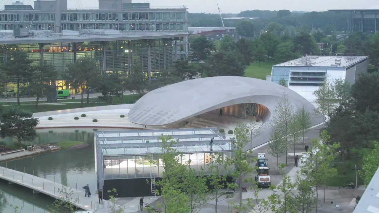 Timelapse - Constructing the Porsche Pavilion in Autostadt in ten months