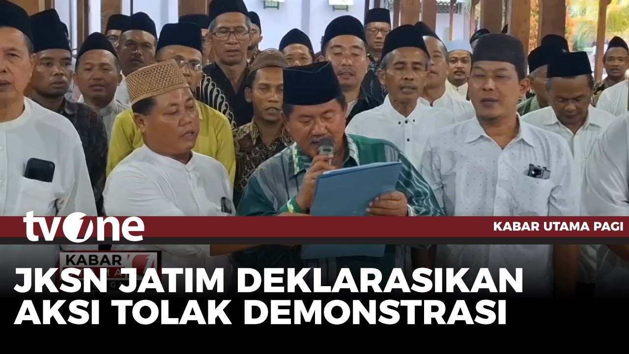 Ratusan Kyai Tolak Aksi Demo di Jatim yang akan Digelar 3 September 2025 | Kabar Utama Pagi tvOne