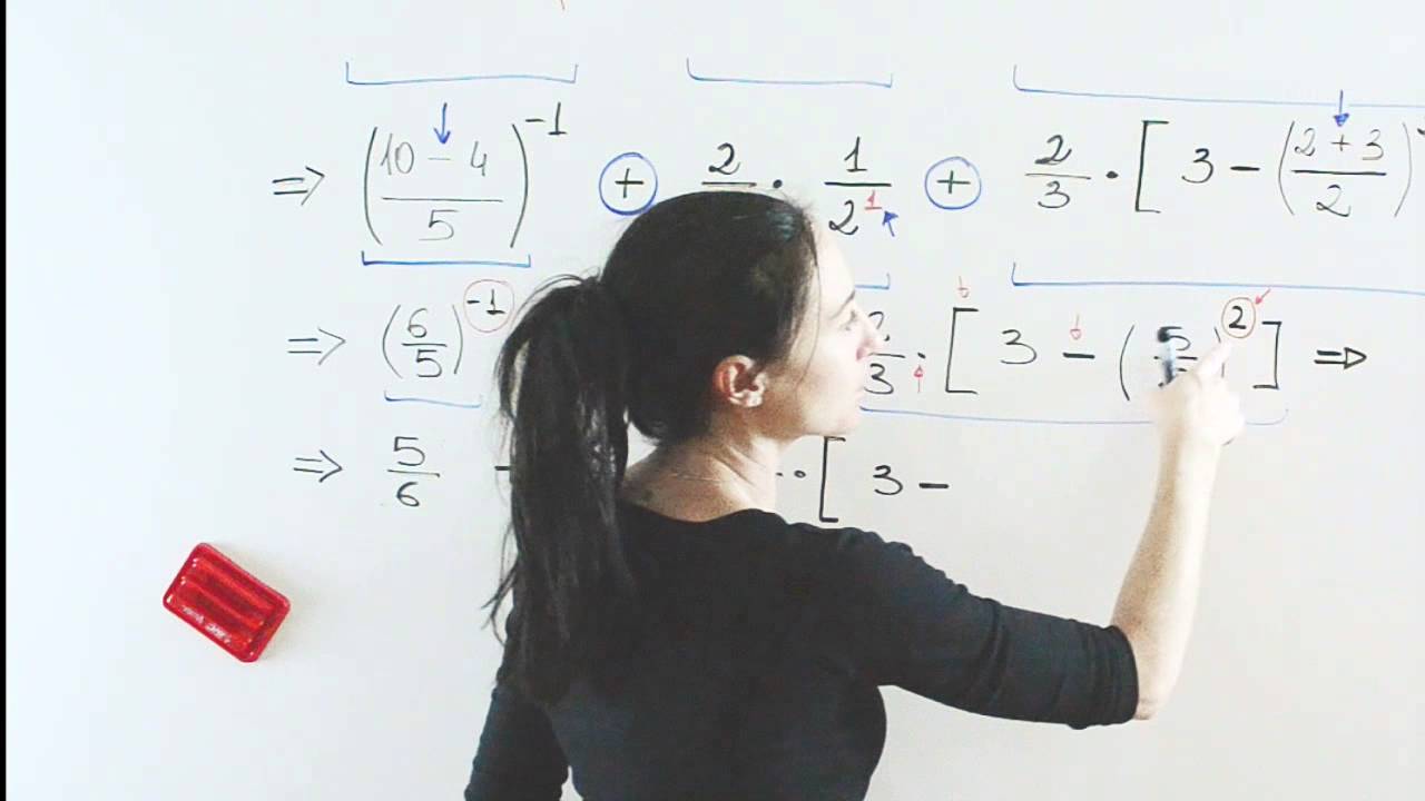 Operaciones combinadas con fracciones y potencias