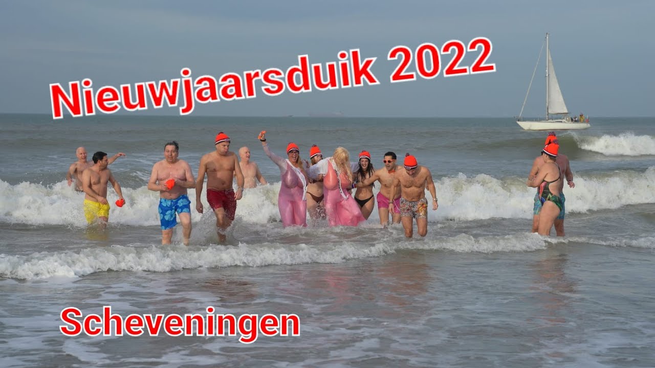 Nieuwjaarsduik 2022 Scheveningen strand / Pier