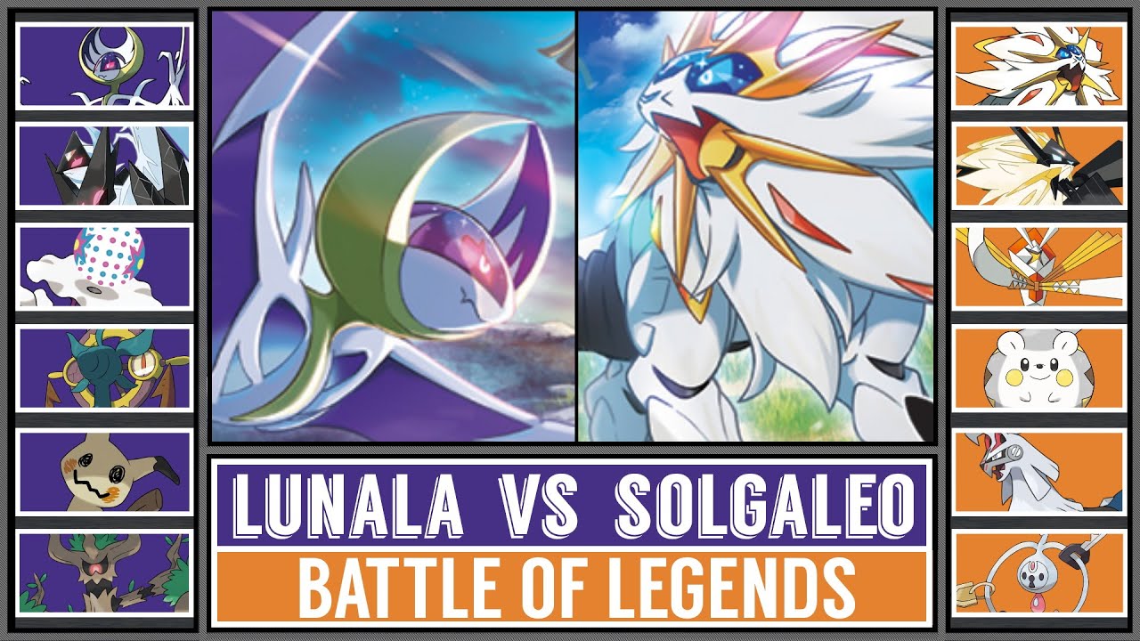 LUNALA vs SOLGALEO | Gen 7 Legendary Pokémon Battle