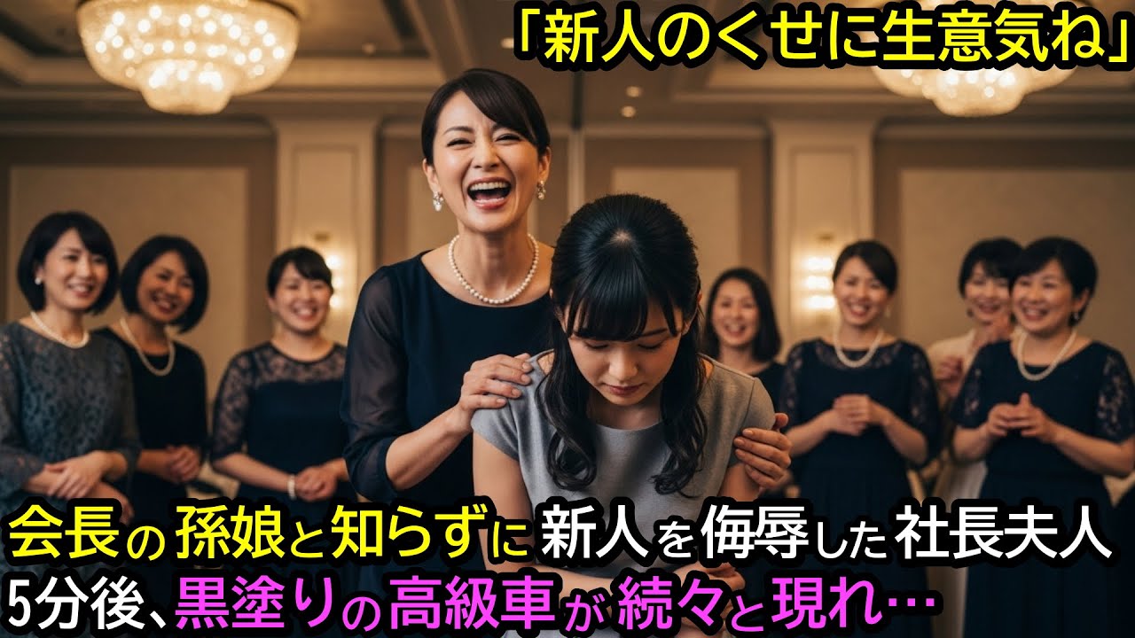 「新人のくせに生意気ね」会長の孫娘と知らずに新人を侮辱した社長夫人。5分後、黒塗りの高級車が続々と現れ…