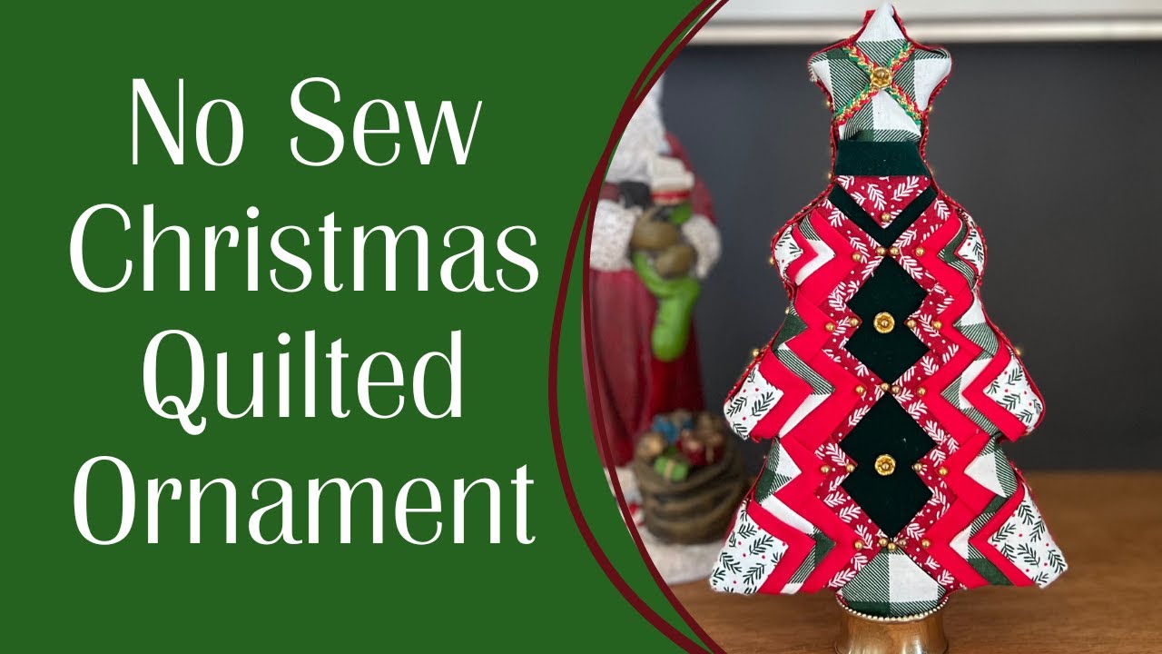 No Sew Christmas Quilted Ornament