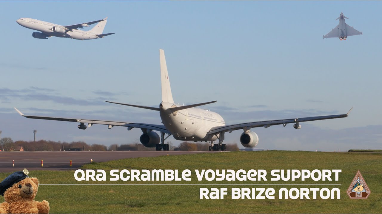 QRA Scramble RAF Brize Norton Voyager Поддержка Typhoon из RAF Coningsby | 06/12/22 #aviation