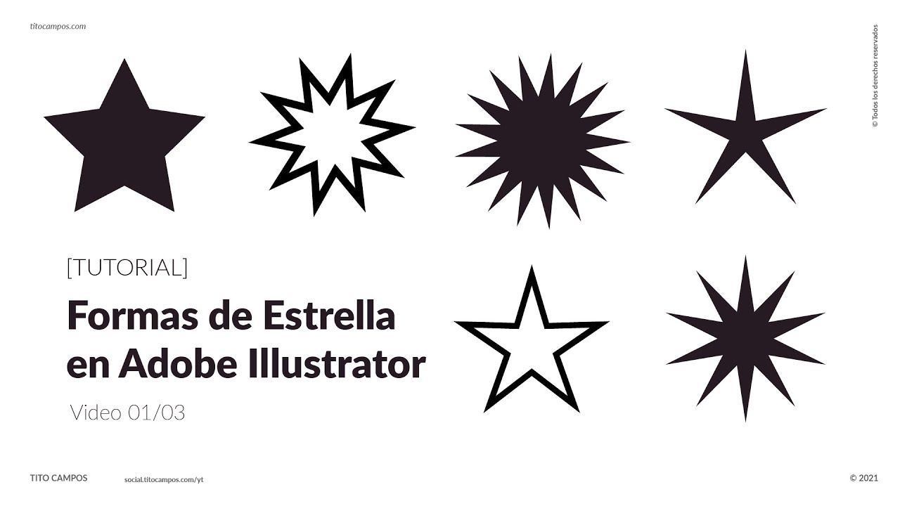 Como crear Formas de Estrella en Adobe Illustrator 01/03