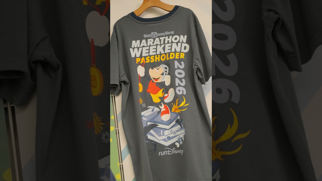 The 2026 #WDWMarathon presented by State Farm merchandise has been revealed! 📚🏃 #runDisney