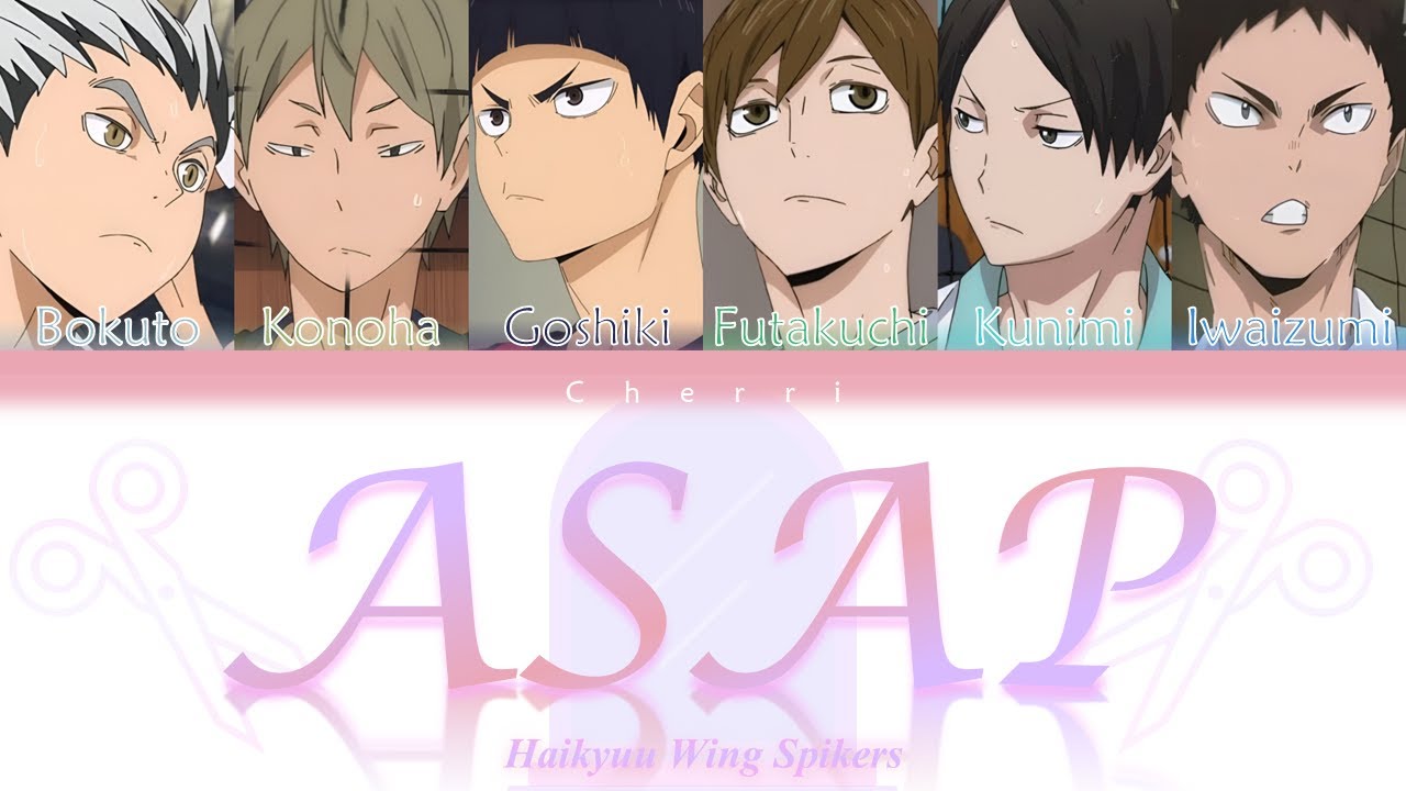 How would Haikyuu Wing Spikers sing 'ASAP' (STAYC) (Colour coded lyrics)