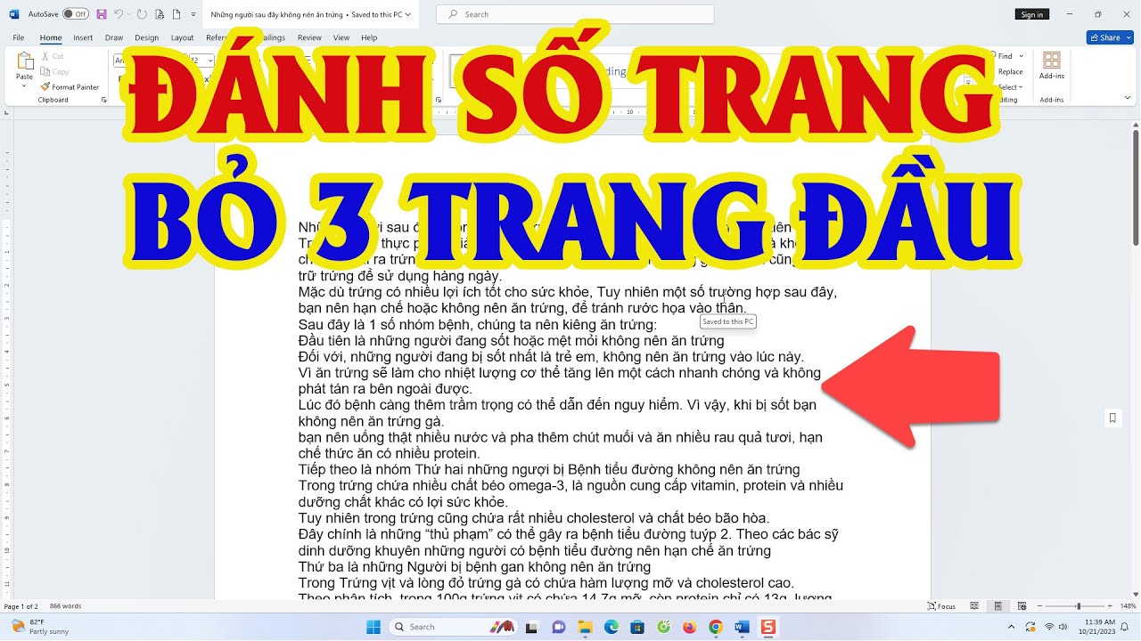 Cách Đánh Số Trang Bỏ 3 Trang Đầu Trong Word