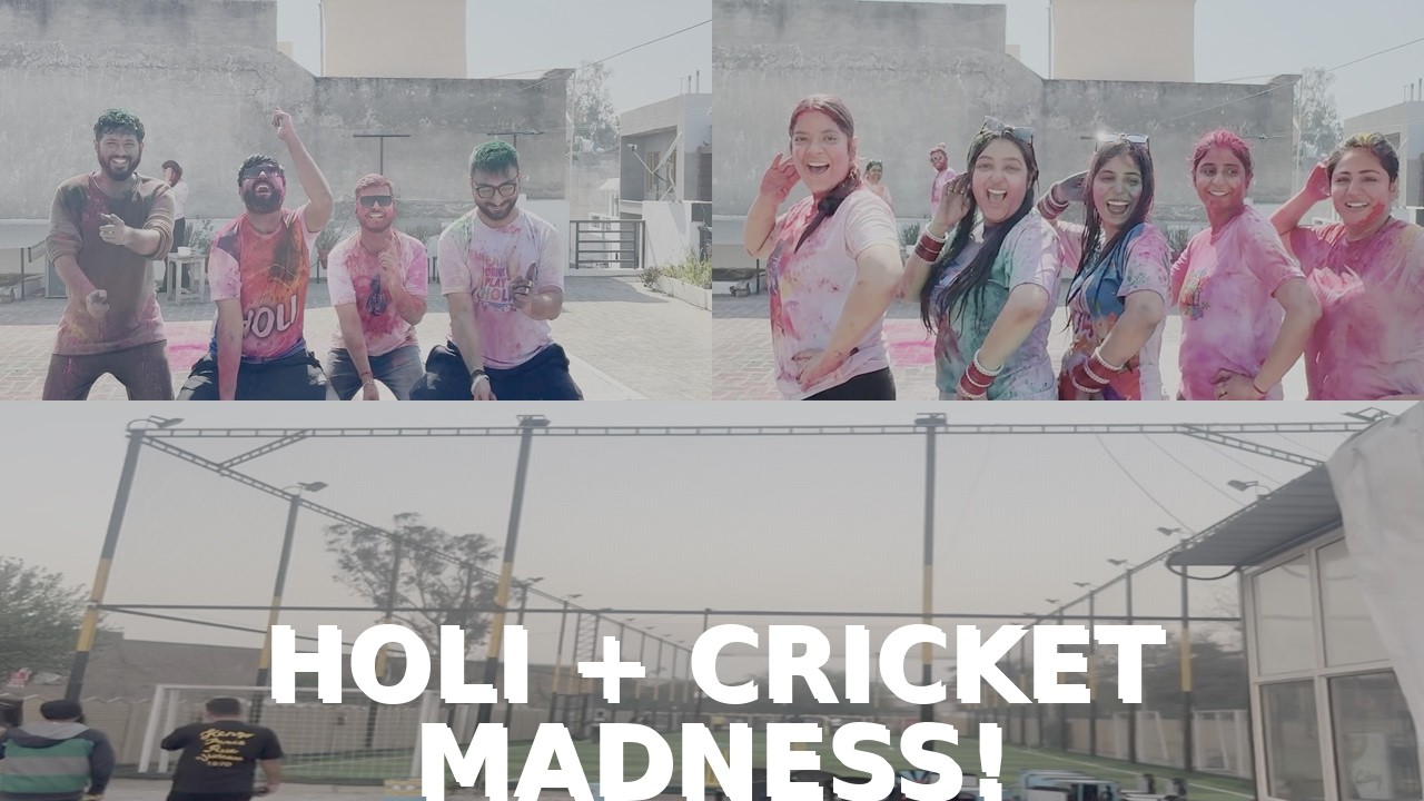 Holi Special 🎨 | Cricket Match with Friends 🏏 | Sunal & Prerna Vlogs | Vlog #2