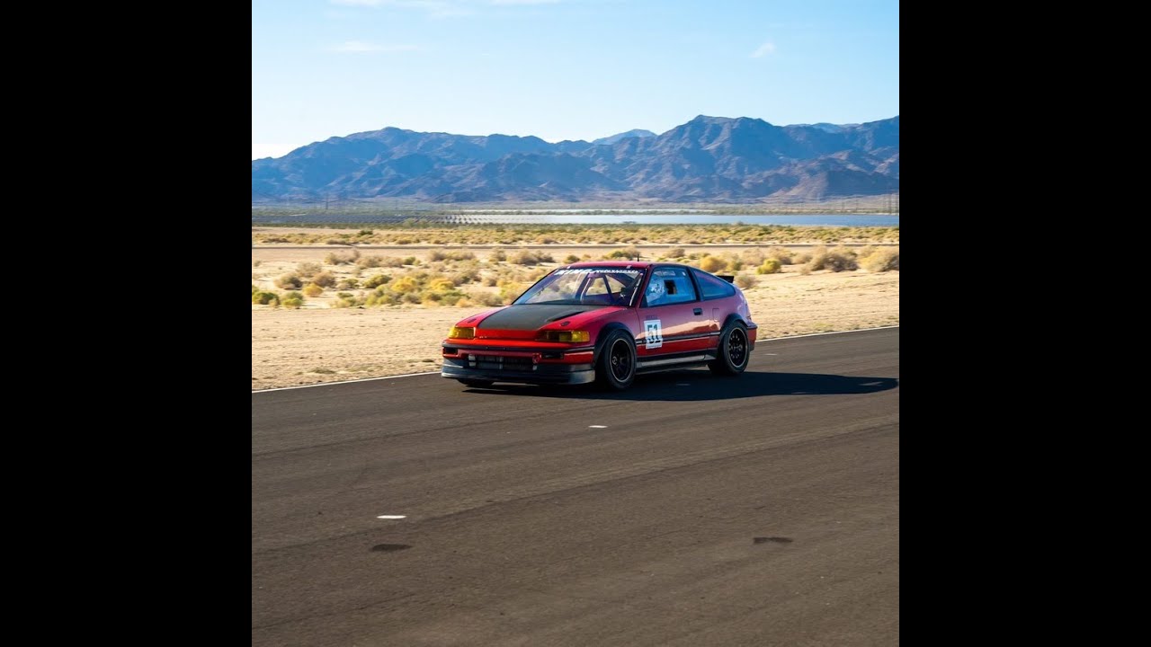 Resetting Records with my dad in our  HONDA CRX at Buttonwillow!