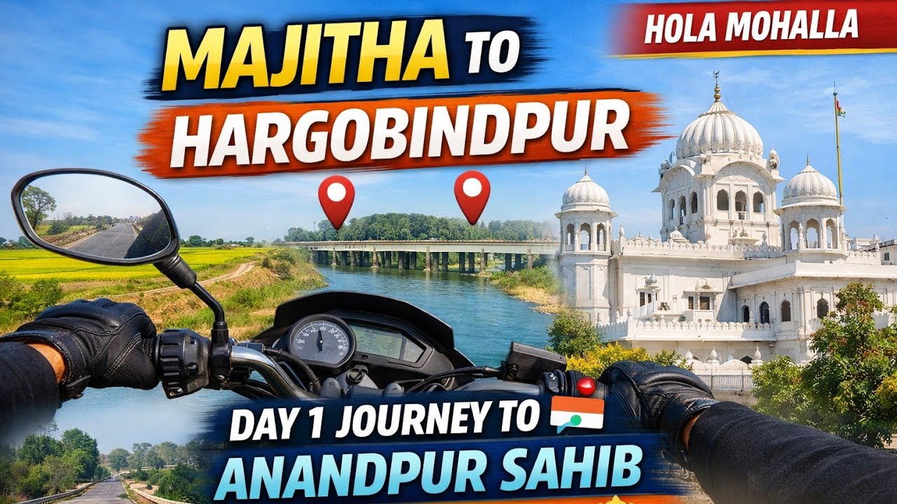Majitha to Hargobindpur Ride 🇮🇳 | Day 1 Journey to Anandpur Sahib Hola Mohal