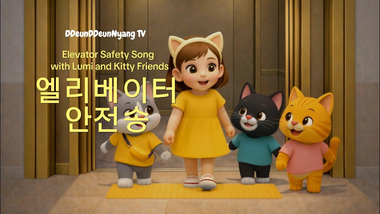 엘리베이터 안전송 🚨 | 𝙇𝙐𝙈𝙄 & 𝙆𝙞𝙩𝙩𝙮 𝙁𝙧𝙞𝙚𝙣𝙙𝙨 | 어린이 엘리베이터 안전 교육송