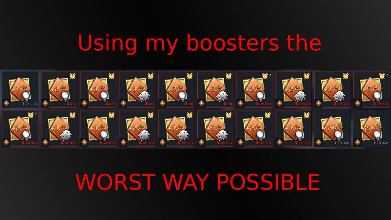 Using my boosters the worst way possible