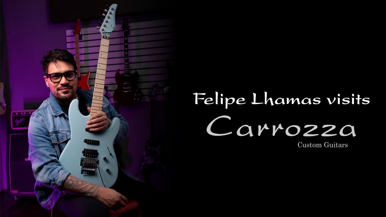 Felipe Lhamas visits Carrozza Guitars!