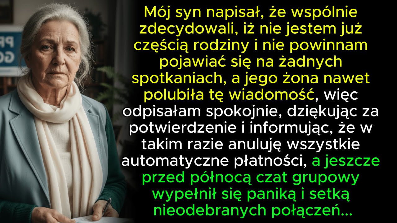 Mój własny syn napisał, że nie należę już do rodziny – i zabronił mi przychodzić na spotkania