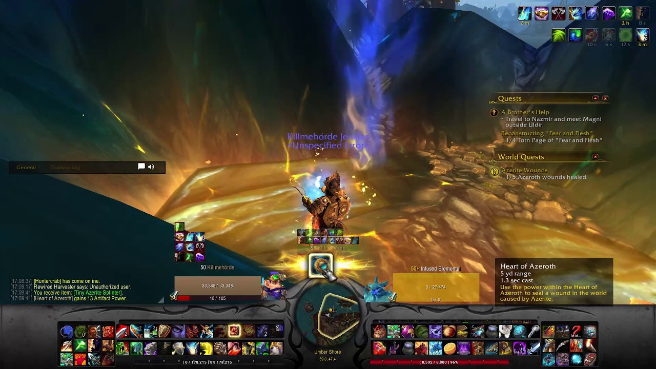 World of Warcraft: Battle for Azeroth World Quest - Azerite Wounds (Umber Shore)