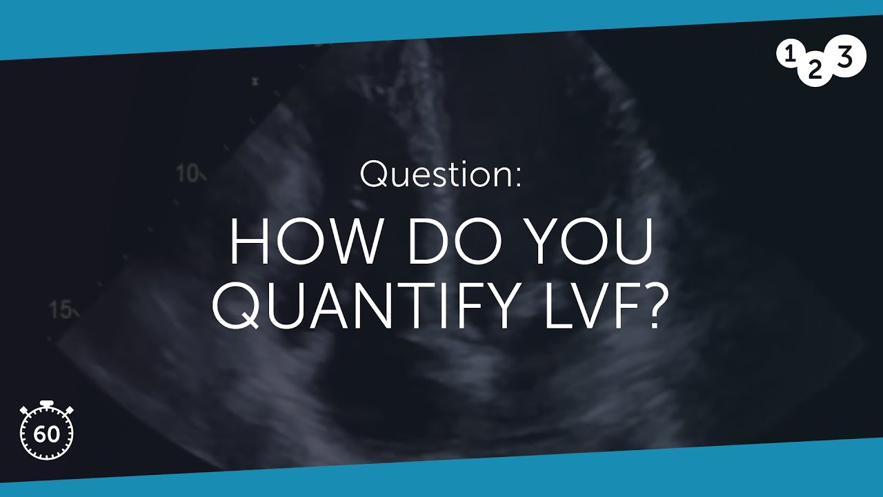 60 Seconds of Echo Teaching Question: How do you quantify LVF?