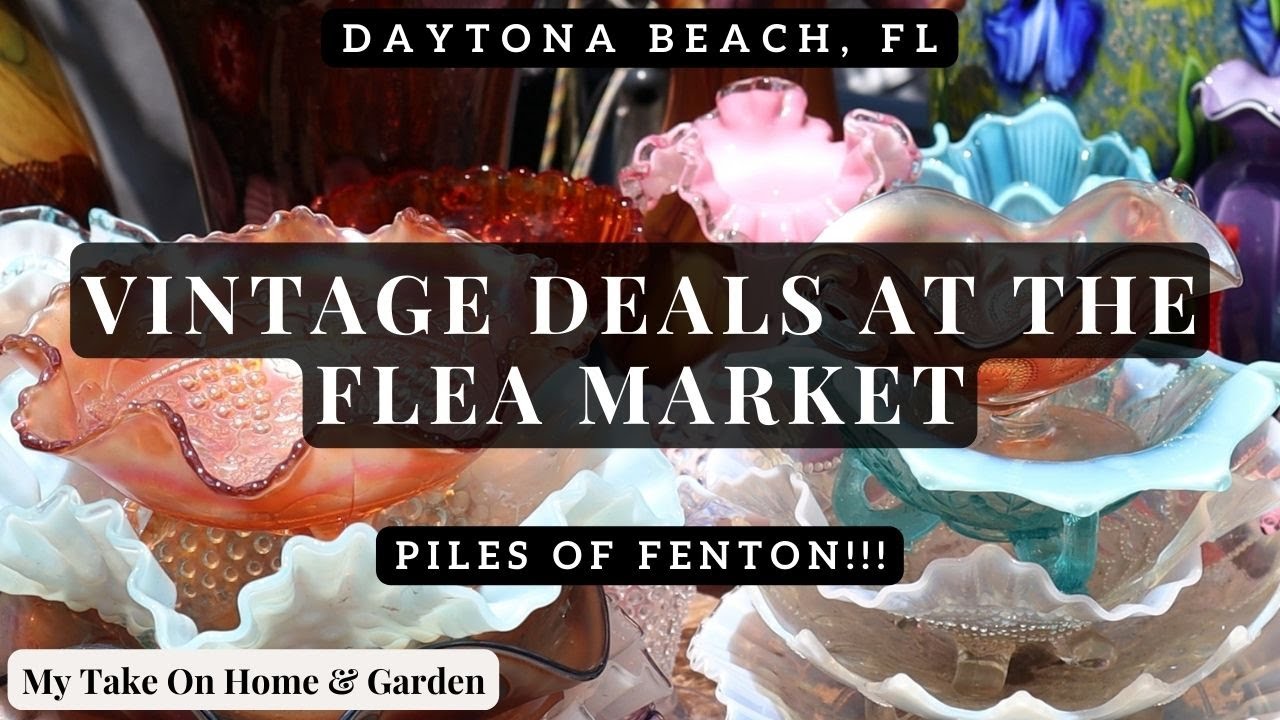 Shopping For Vintage Deals At The Flea Market in Daytona Beach, FL // Vintage Glass, China, Bronze