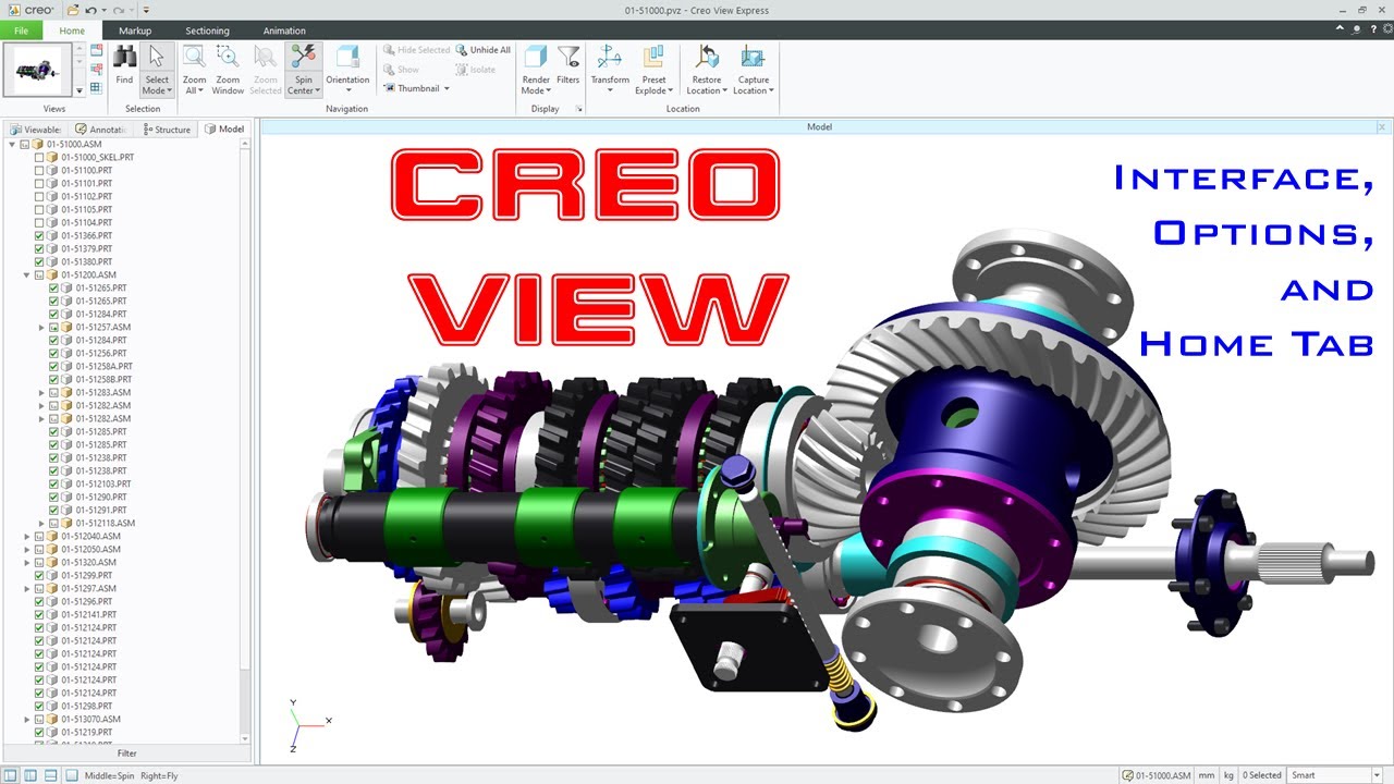 Windchill Creo View — Часть 1 — Интерфейс, параметры и вкладка «Главная»