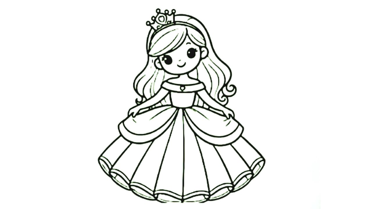 How to draw cute princess drawing #shortvideo #princess #trending video 