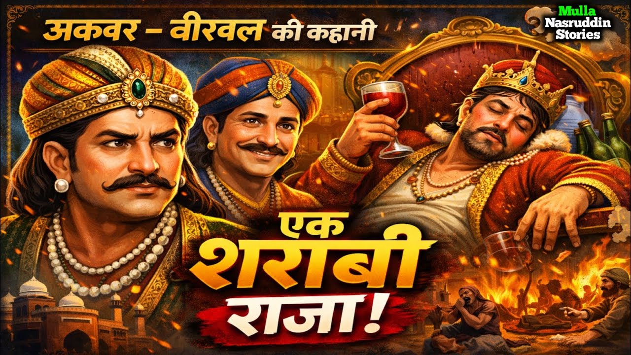 एक शराबी राजा अकबर बीरबल कि कहानी | Akbar Birbal ki kahaniyan | Stories of Akbar Birbal | Kahaniyan