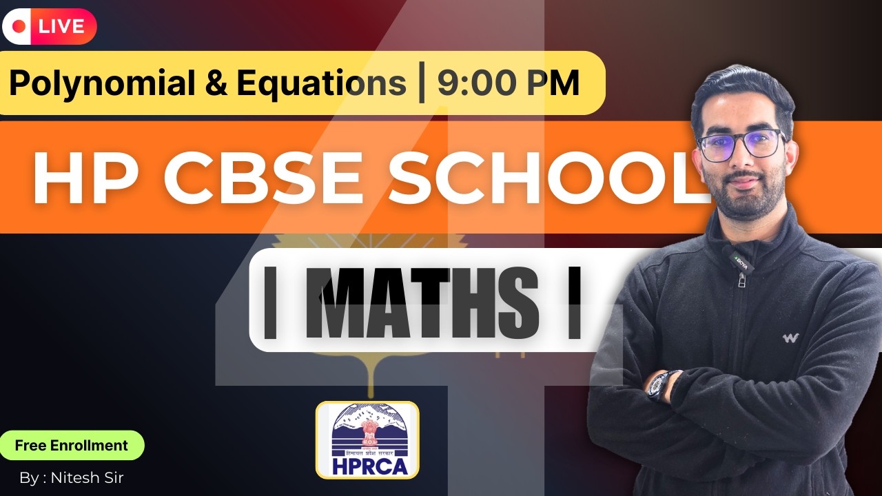 Polynomial & Equation :बस एक Video काफी है 🔥| HP CBSE Maths Teacher 2026 By Nitesh Sir
