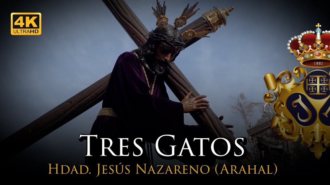 4K | NTRO. PADRE JESÚS NAZARENO ARAHAL - TRES GATOS | MADRUGÁ [Banda Nazareno Arahal] 2025