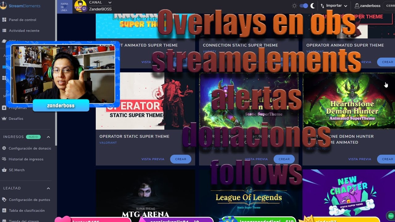 Overlays para obs studio y obs streamelements y un poco de configuraciones 2020