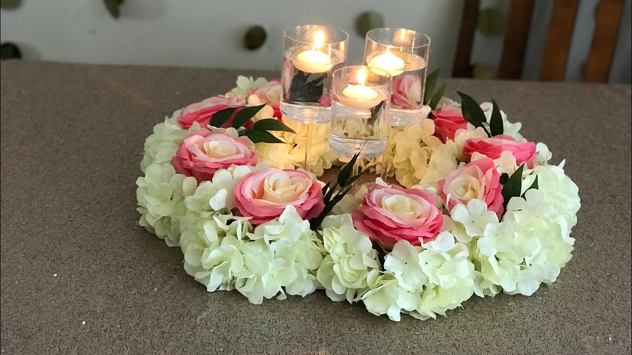 Diy - Floral candle centerpiece