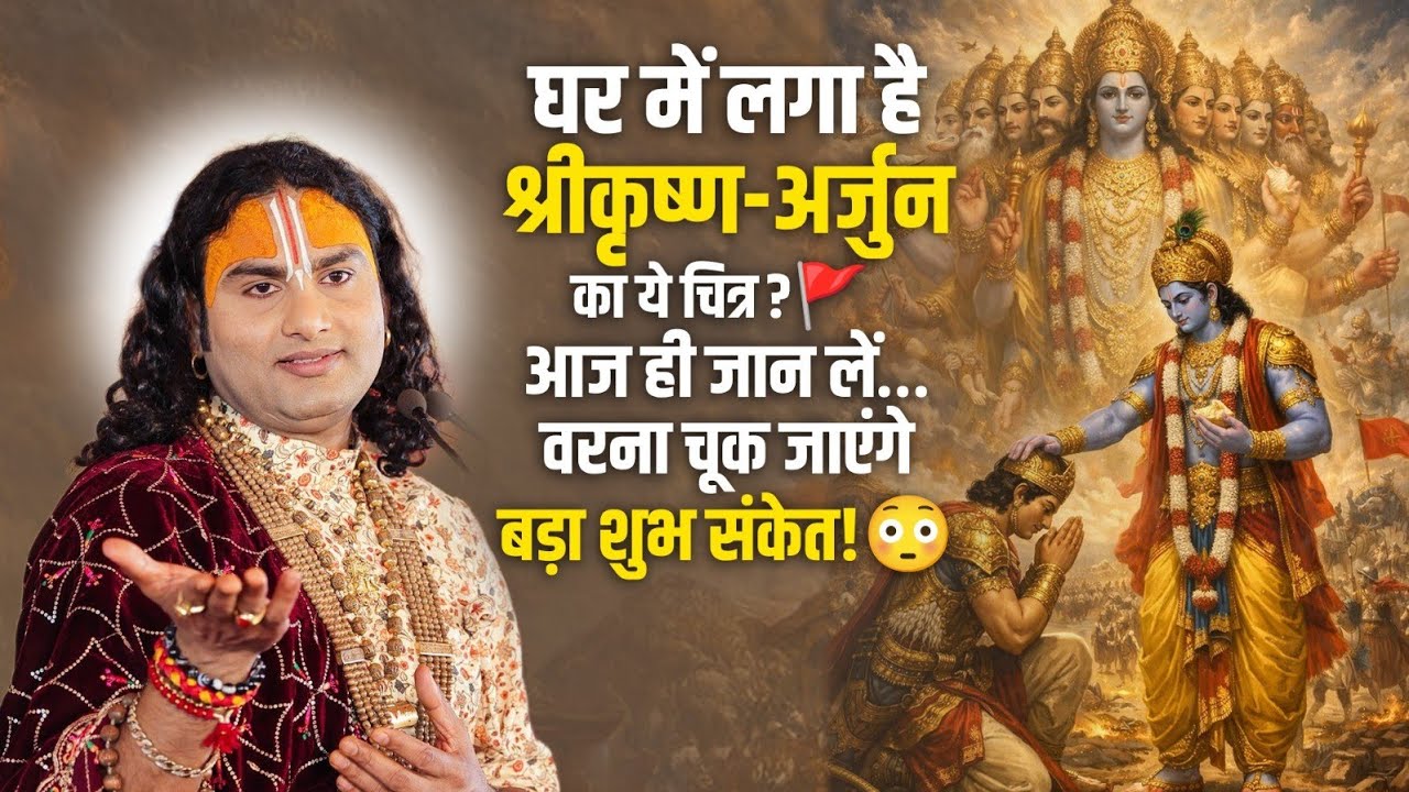 घर में लगा है श्रीकृष्ण-अर्जुन का ये चित्र? 🚩 आज ही जान लें… वरना चूक जाएंगे बड़ा शुभ संकेत! 😳