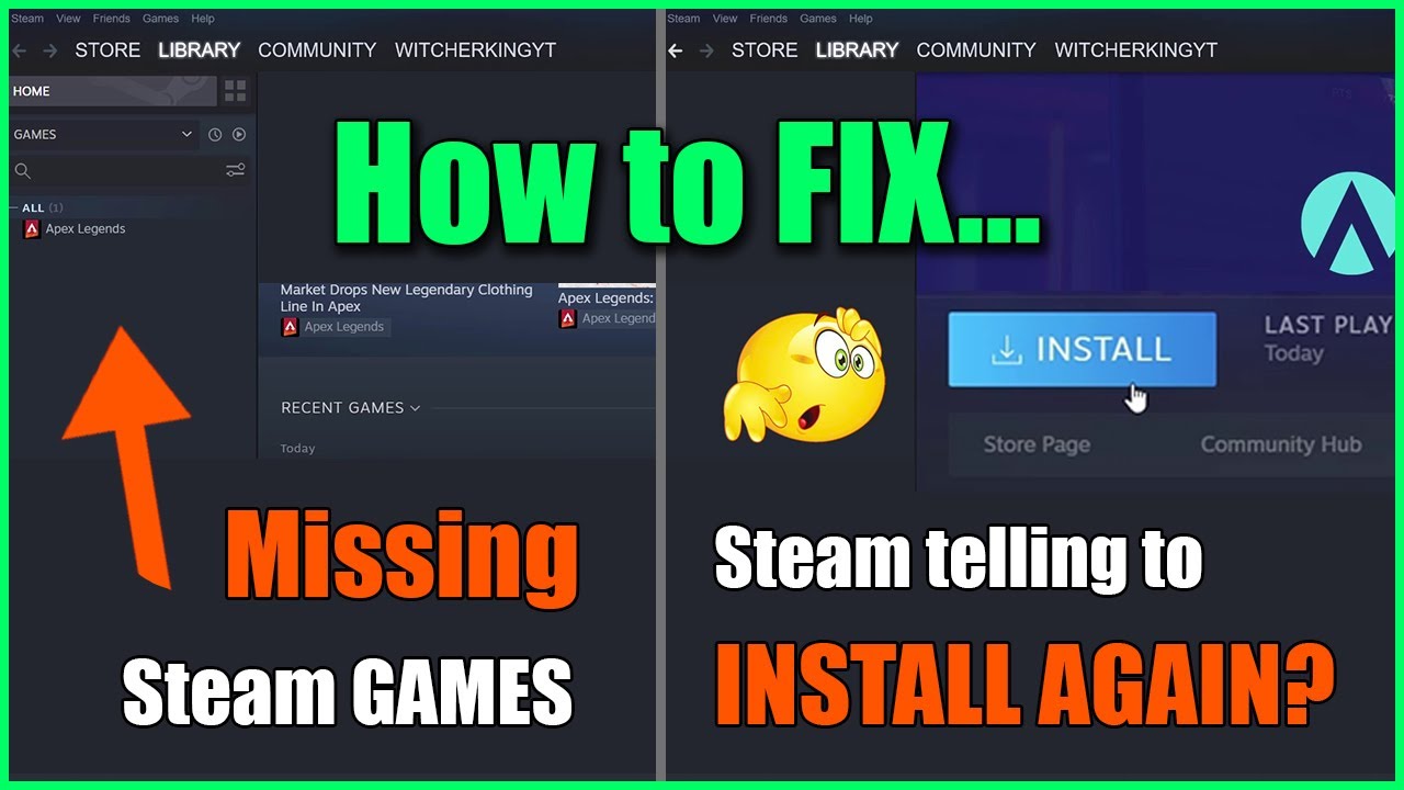 How To FIX STEAM Not Recognizing INSTALLED Games - with App Manifest Guide