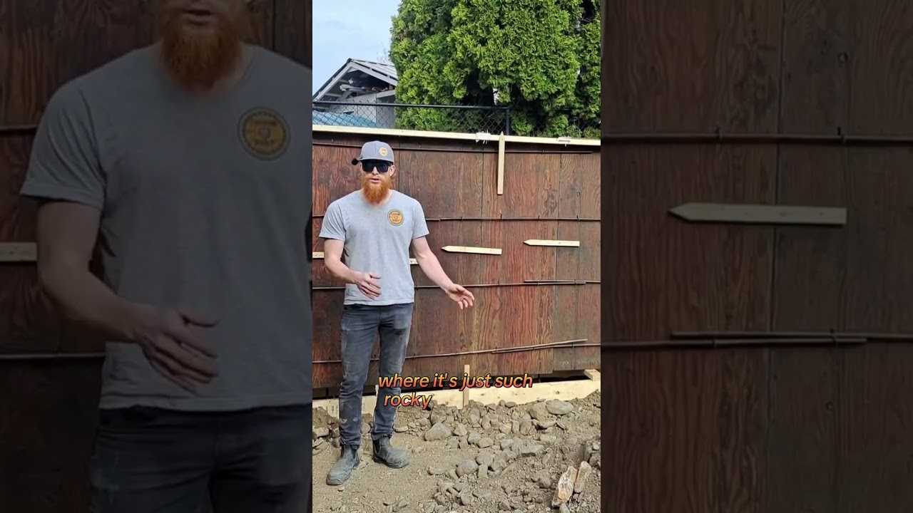 Here's a little tip for ya. #concrete #concretewall #retainingwall #shopbuild #farrowbuilt