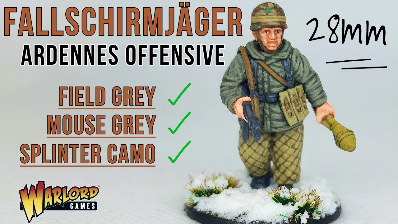 Bolt Action Winter Fallschirmjager Учебник по покраске | 28 мм WW2 | Руководство по покраске