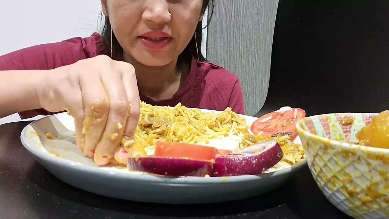 Eating Mutton  Curry With Salad  | #asmr #food #mukbang #mutton #eating #indianfood  #eatingshow