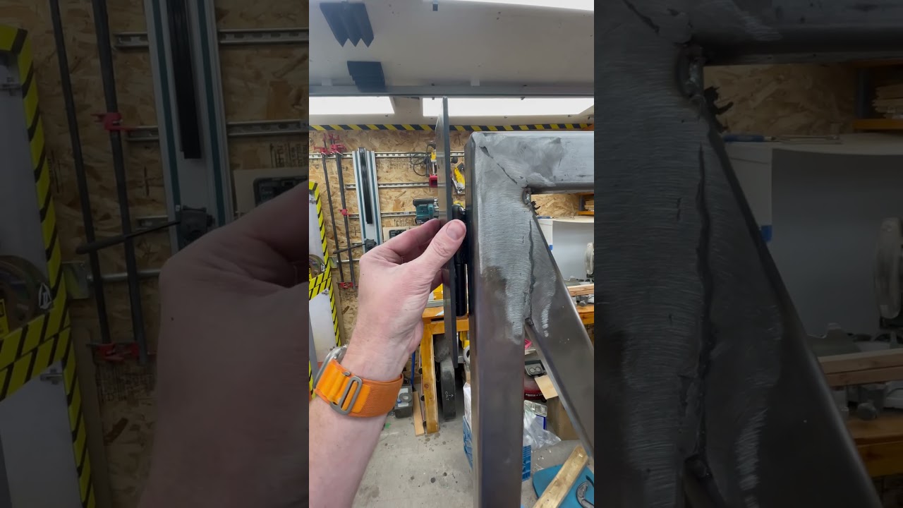 Gate hinge plate complete #welding #diy #fabrication #crappywelds