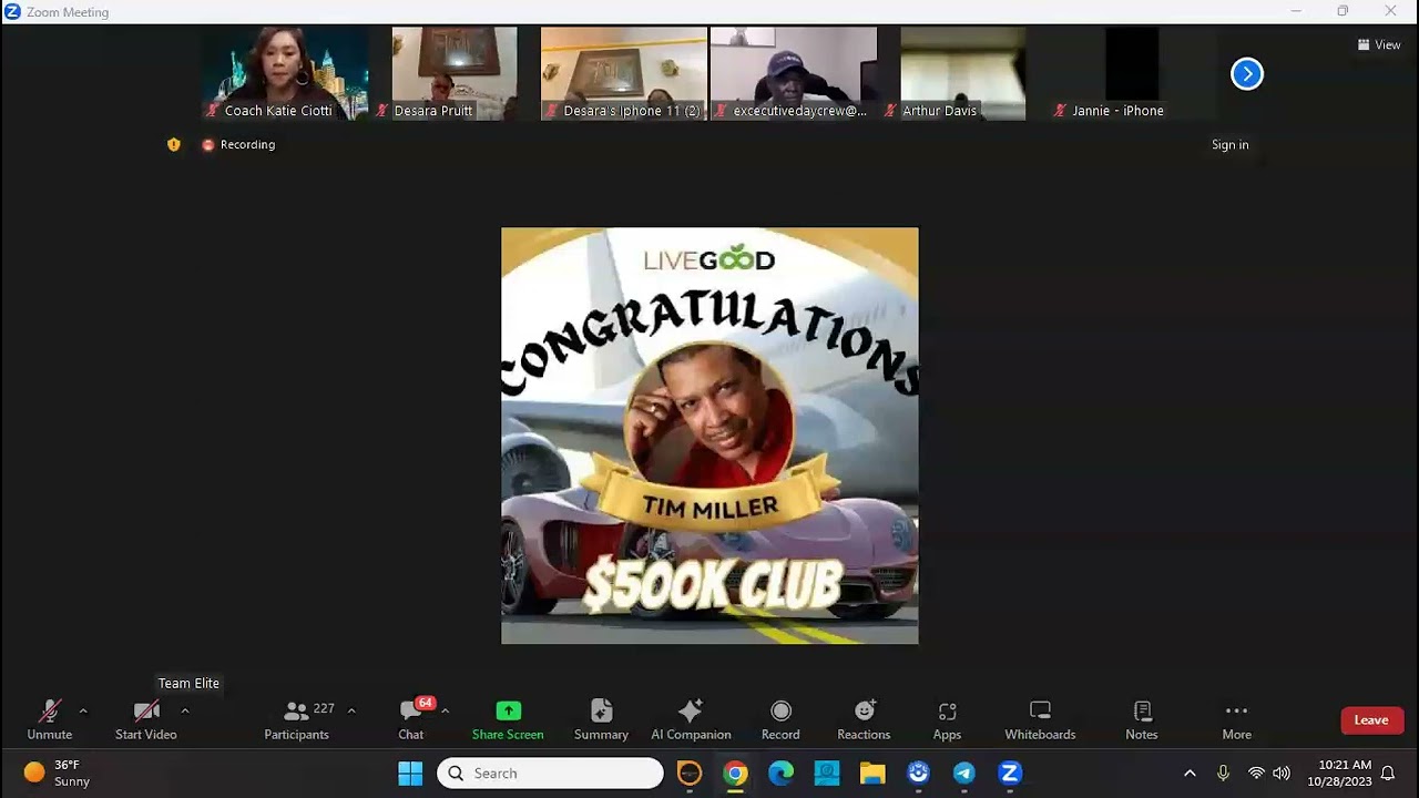 LiveGood Training with Tim Miller 10/28/2023