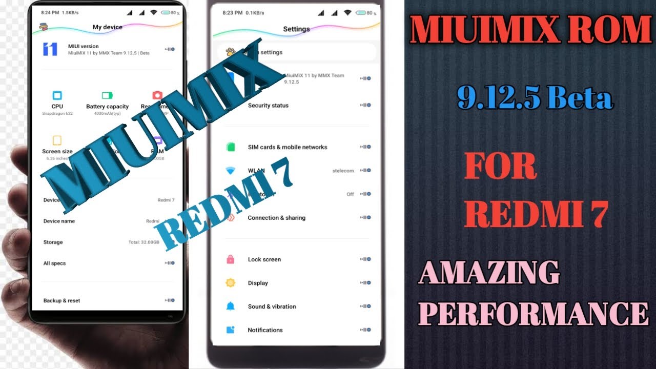Miuimix 9.12.5 Beta REDMI 7 Rom Review and Installation. Amazing Performance.Better than official.