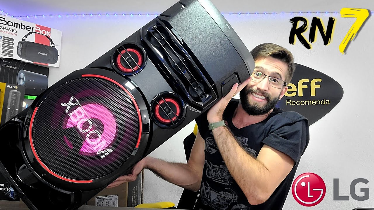 Torre LG XBOOM RN7: Várias Funções, Bonita e Graves TOP! (UNBOXING)