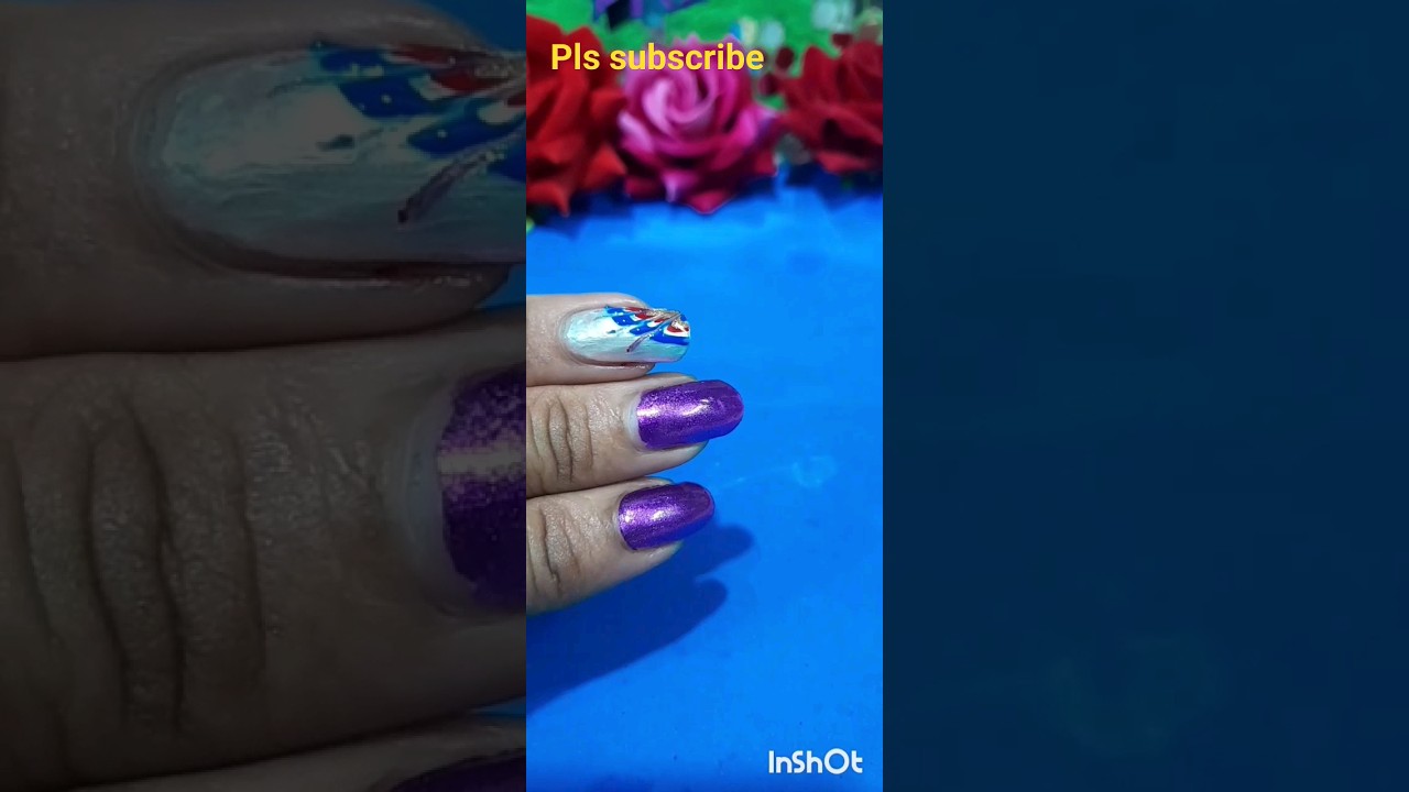 Easy nd beauty full nail art tutorial 💕 💓 💕 shorts video #nailpolish #trending #2023